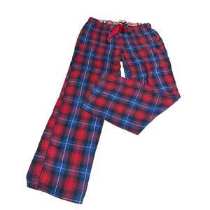 Abercrombie & Fitch Sleep Pants Lounge Pants Women’s Red Blue Plaid Cotton Large